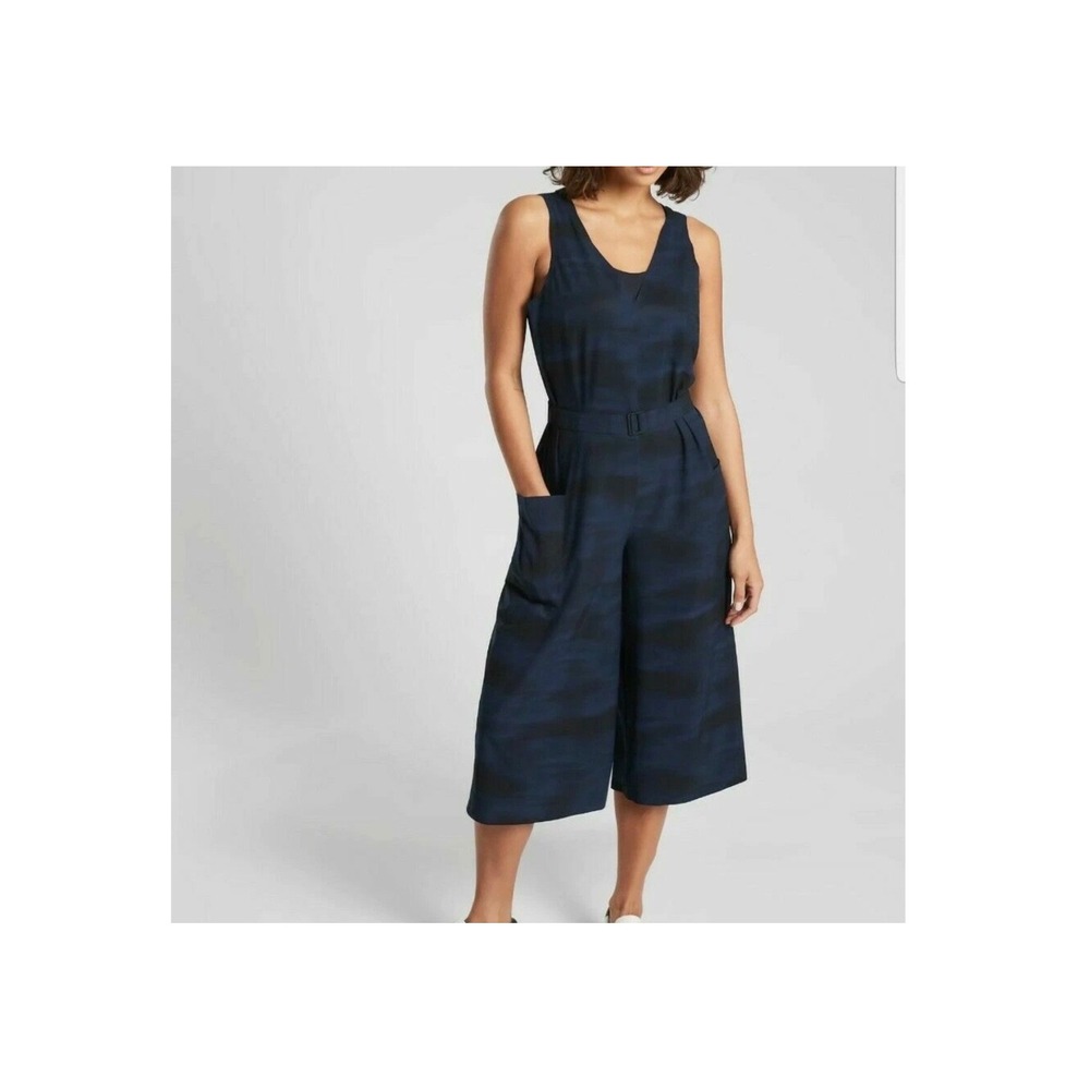 Athleta Jumpsuit Featherweight Sarasota Romper size Large Tall LT *no belt